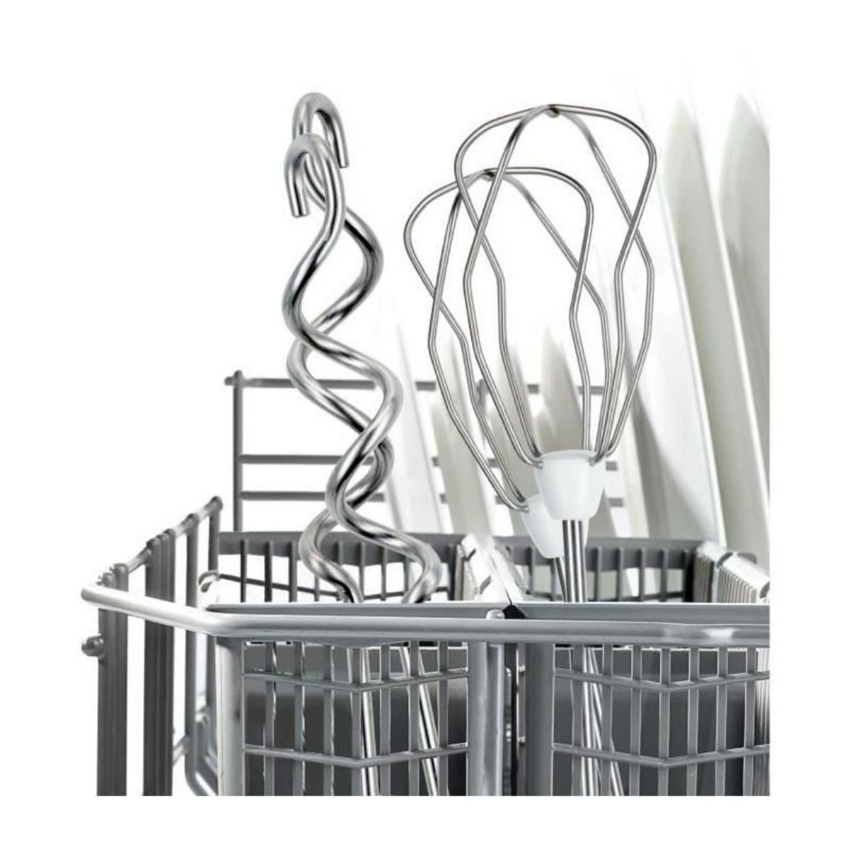 BOSCH Batteur - BOSCH - MFQ3530 - 450 W - 5 vitesses - 2 fouets / 2 crochets pétrisseurs inox - Blanc / Gris