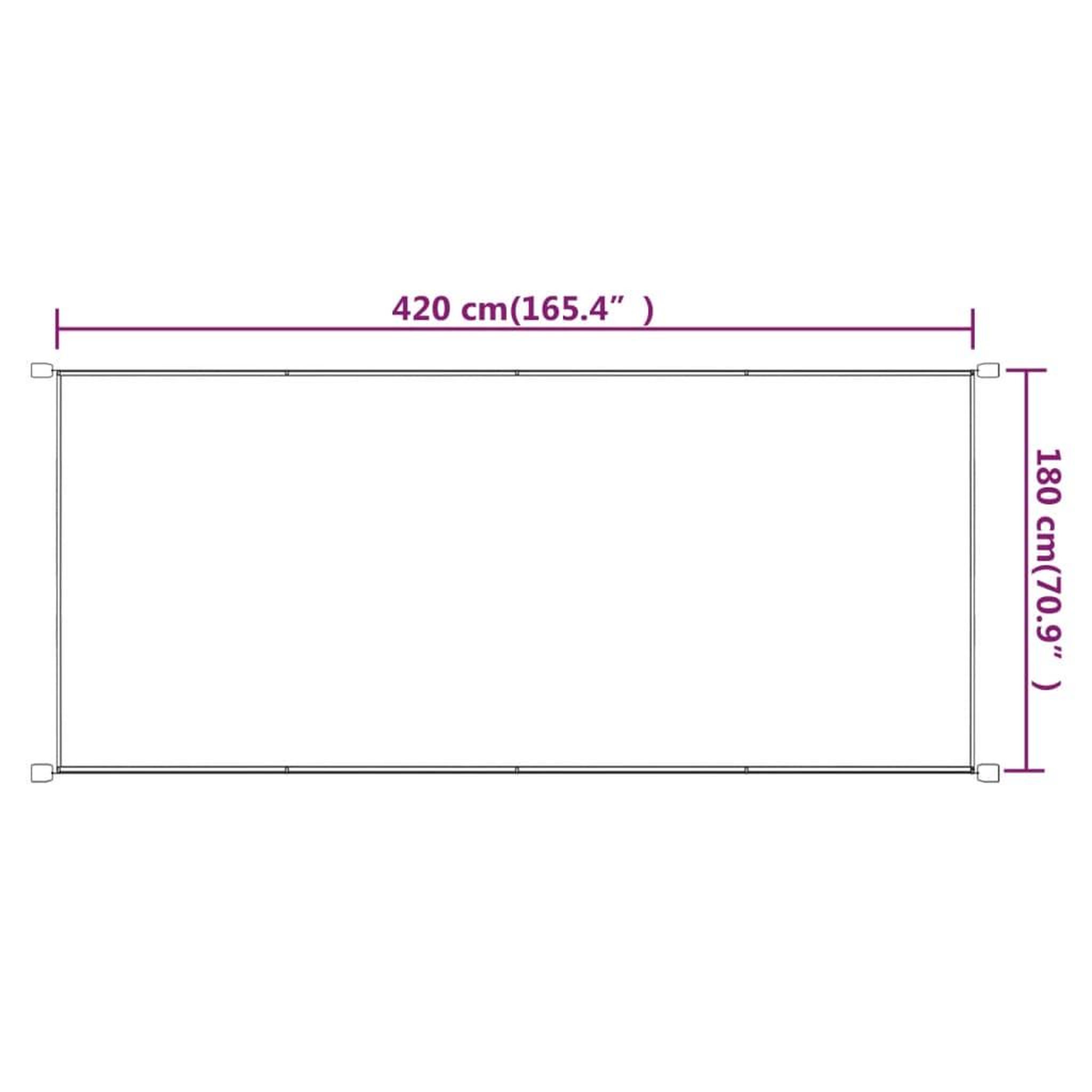 Voir la diapositive 6 : VIDAXL Auvent vertical Terre cuite 180x420 cm Tissu oxford