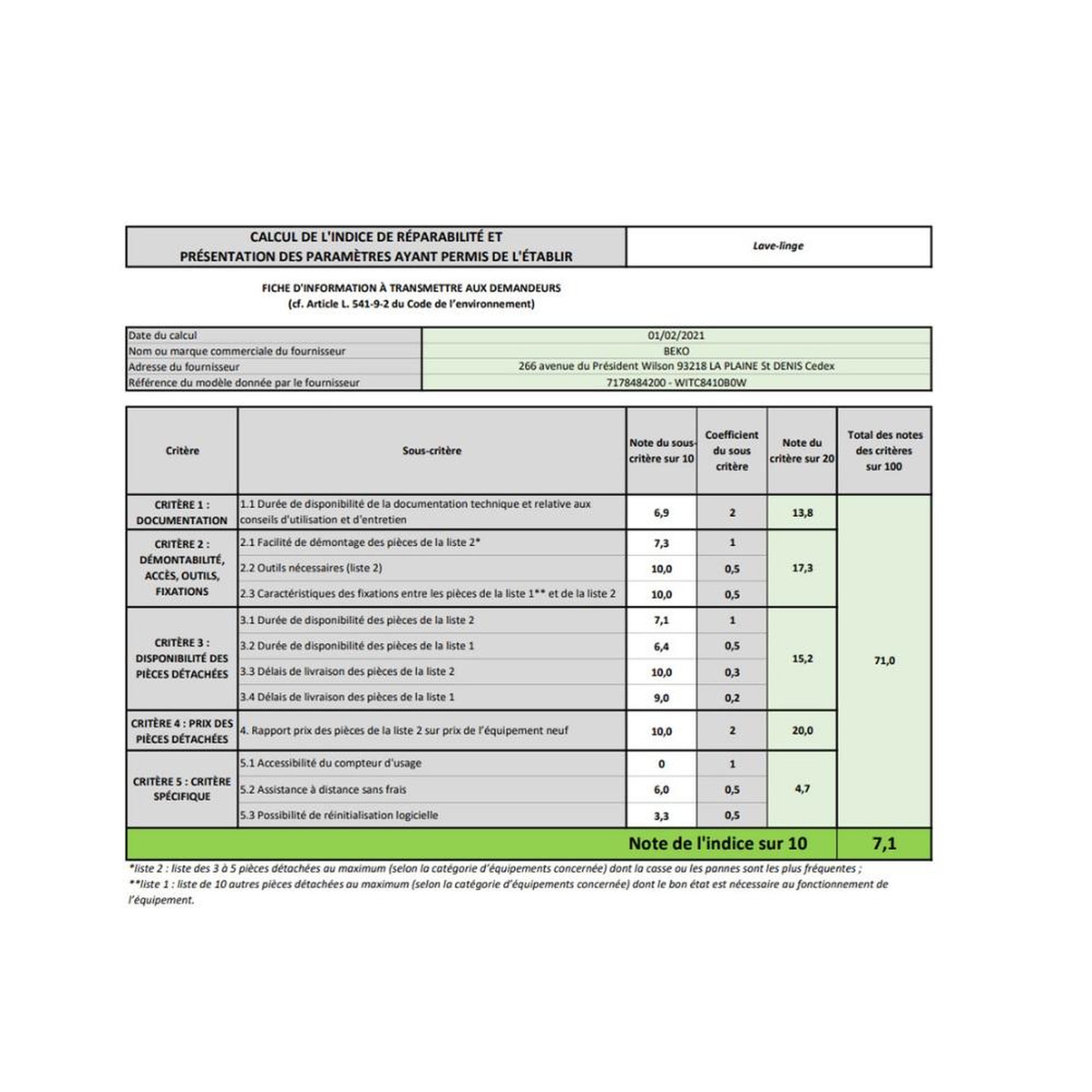 Voir la diapositive 4 : Beko Lave-linge intégrable 8kg 1400 tours/min - witc8410b0w