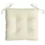 VIDAXL Coussins de chaise 4 pcs blanc creme 50x50x7 cm tissu oxford