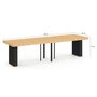 Voir la diapositive 6 : ID MARKET Table console extensible EDEN 14 personnes 300 cm bois et noir