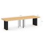 Voir la diapositive 6 : ID MARKET Table console extensible EDEN 14 personnes 300 cm bois et noir
