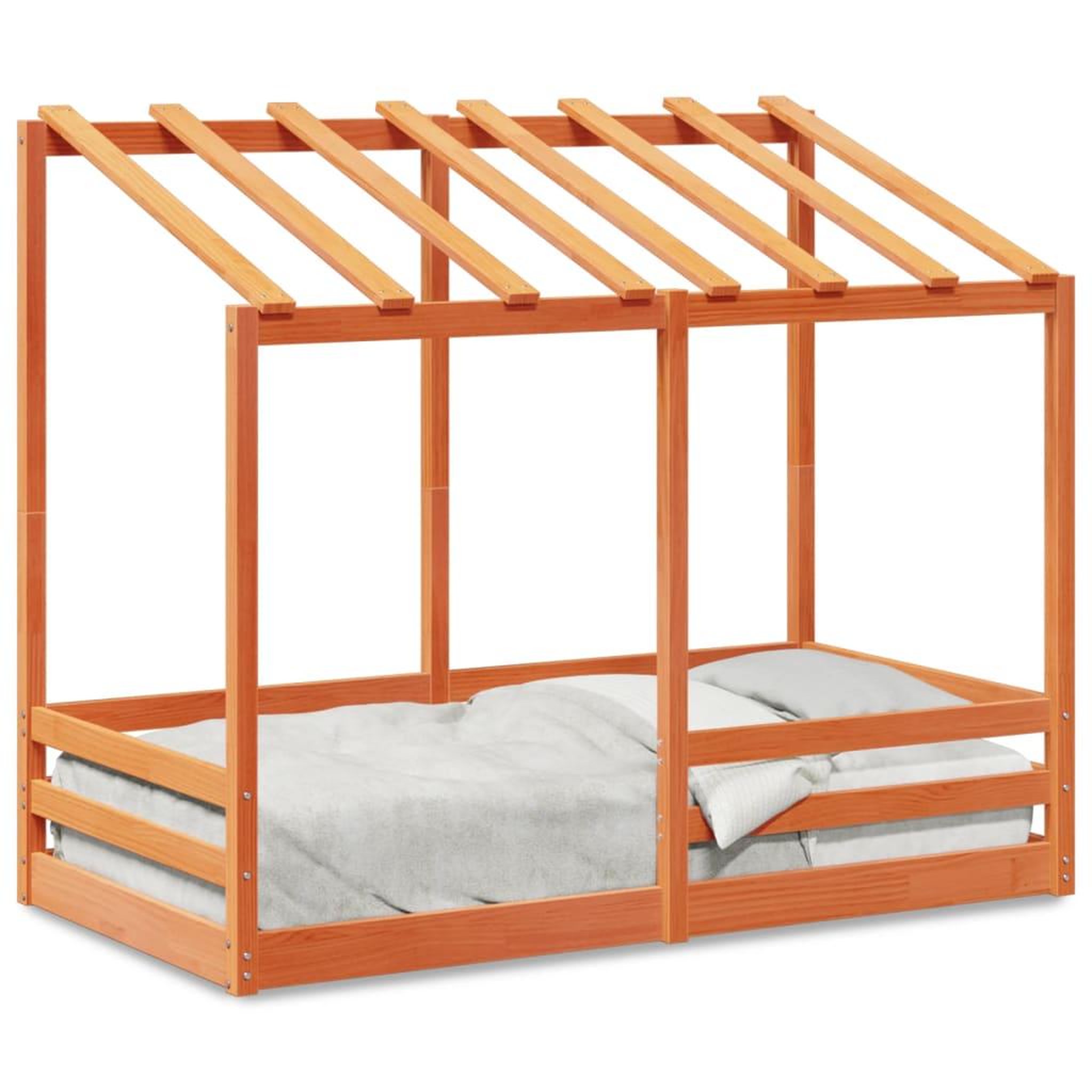 Voir la diapositive 2 : VIDAXL Lit pour enfants sans matelas cire marron 80x160 cm pin massif