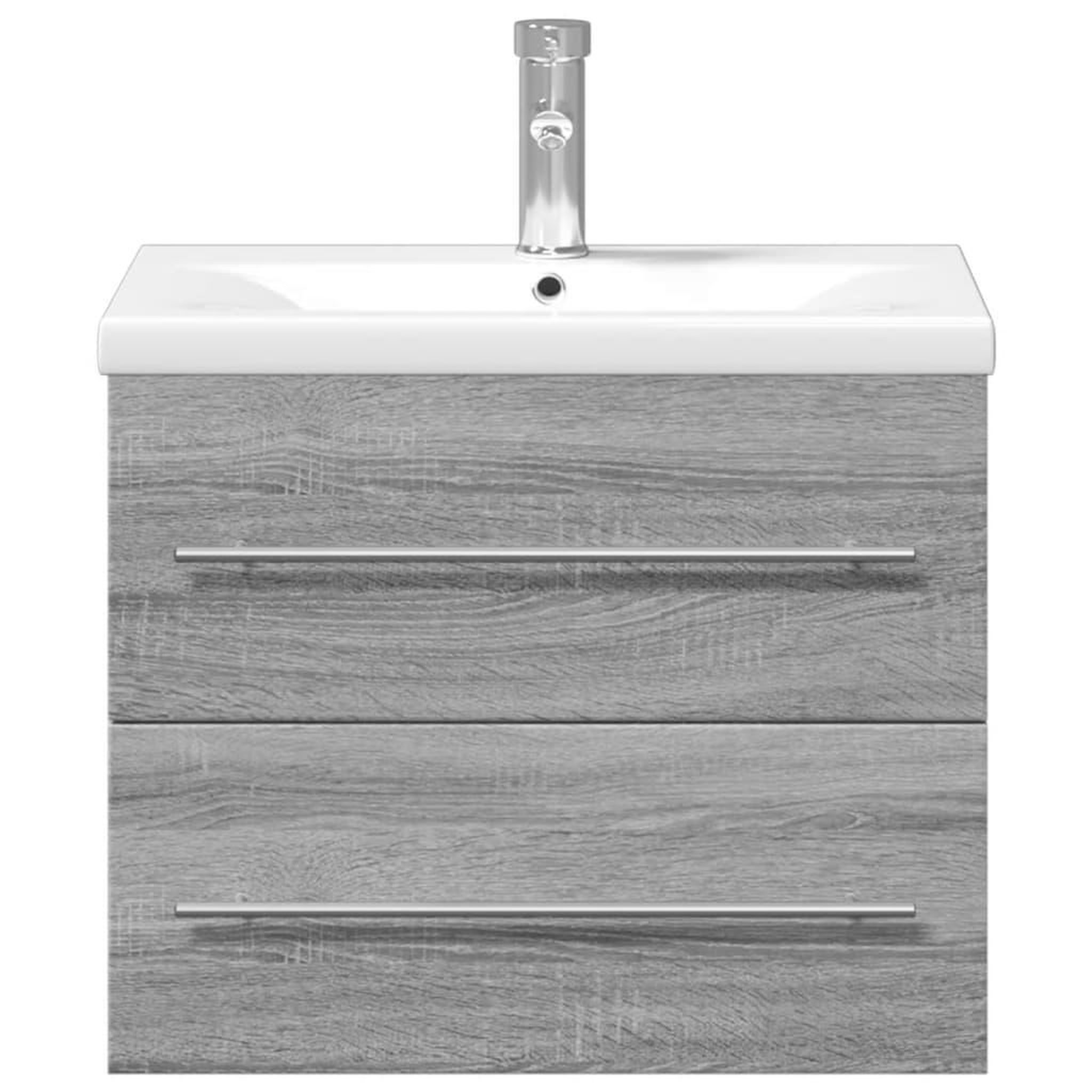 Voir la diapositive 4 : VIDAXL Armoire lavabo de salle de bain avec bassin integre sonoma gris