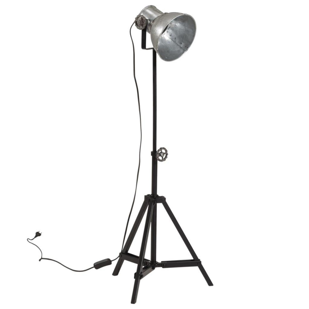 VIDAXL Lampe de bureau 25 W argent vintage 35x35x65/95 cm E27