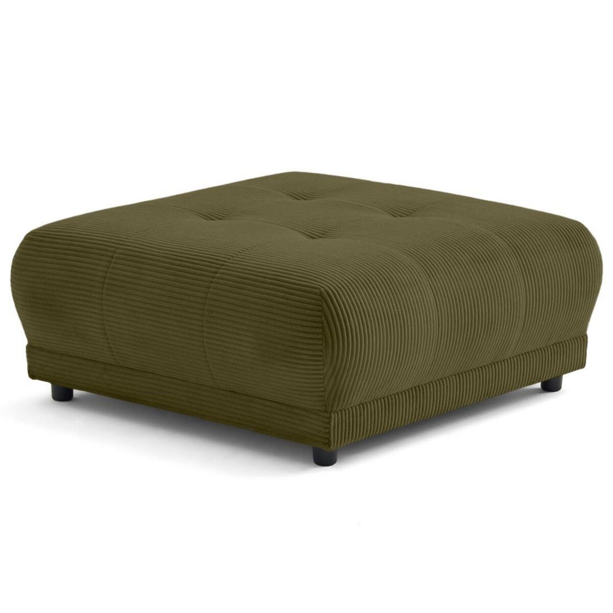 LISA DESIGN Amadora - pouf en velours côtelé