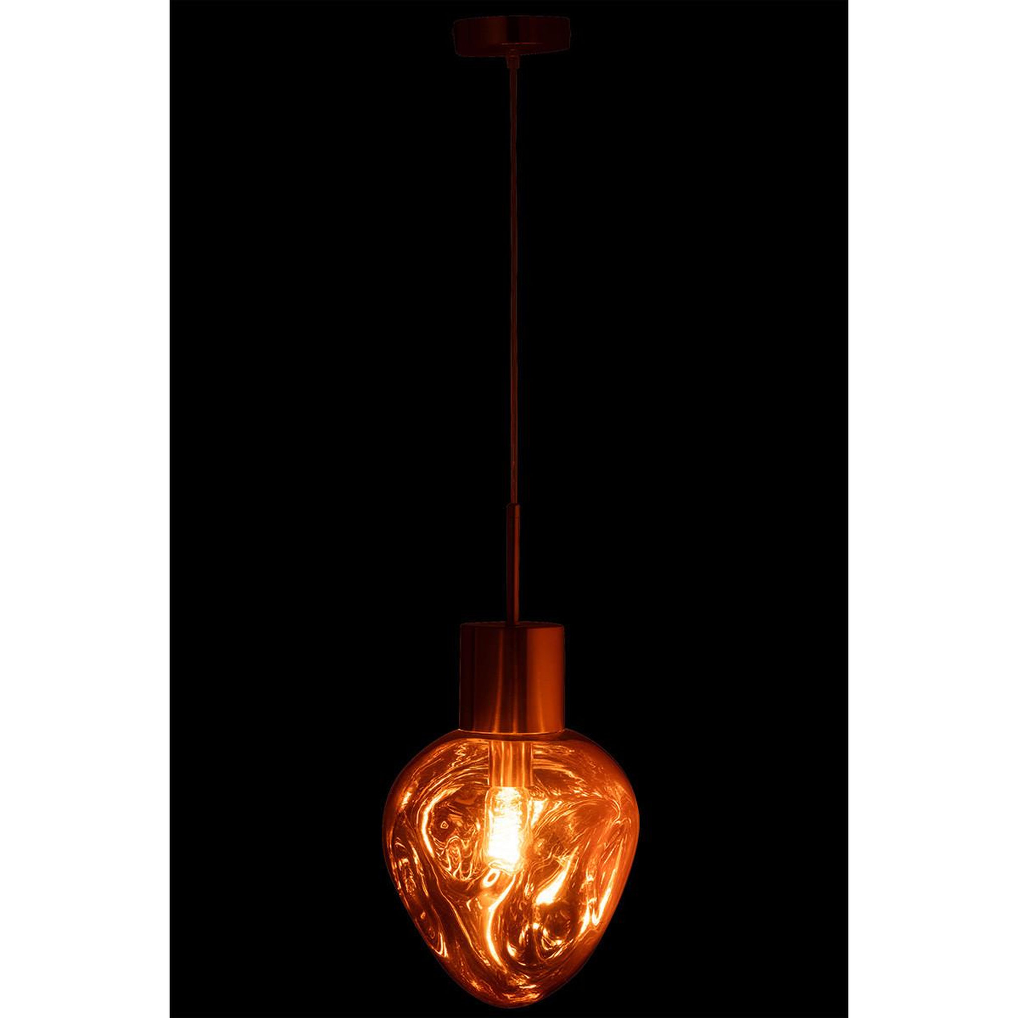 Voir la diapositive 3 : J-LINE Lampe Suspension Design  Kerri  160cm Cuivre
