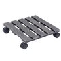 Voir la diapositive 2 : VIDAXL Chariots a plantes 4 pcs Gris 30x30x7,5 cm WPC