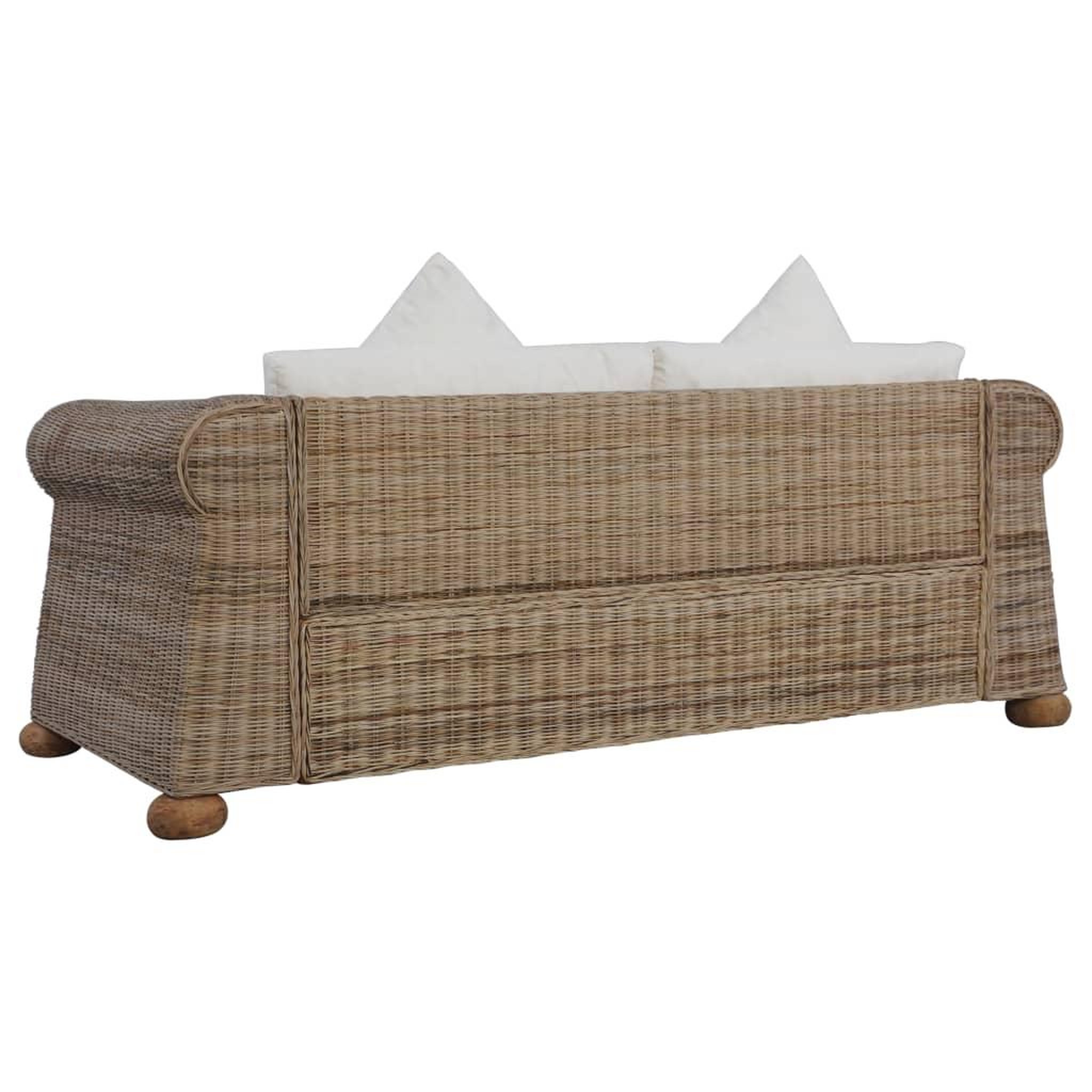 Voir la diapositive 5 : VIDAXL Canape a 2 places avec coussins Rotin naturel