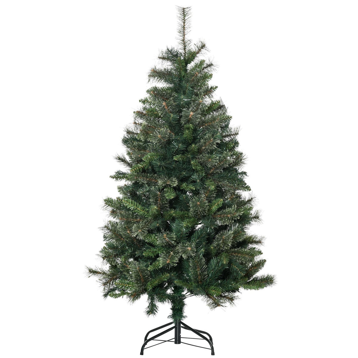 HOMCOM Sapin de Noël artificiel Ø 84 x 150H cm 665 branches épines imitation Nordmann grand réalisme vert