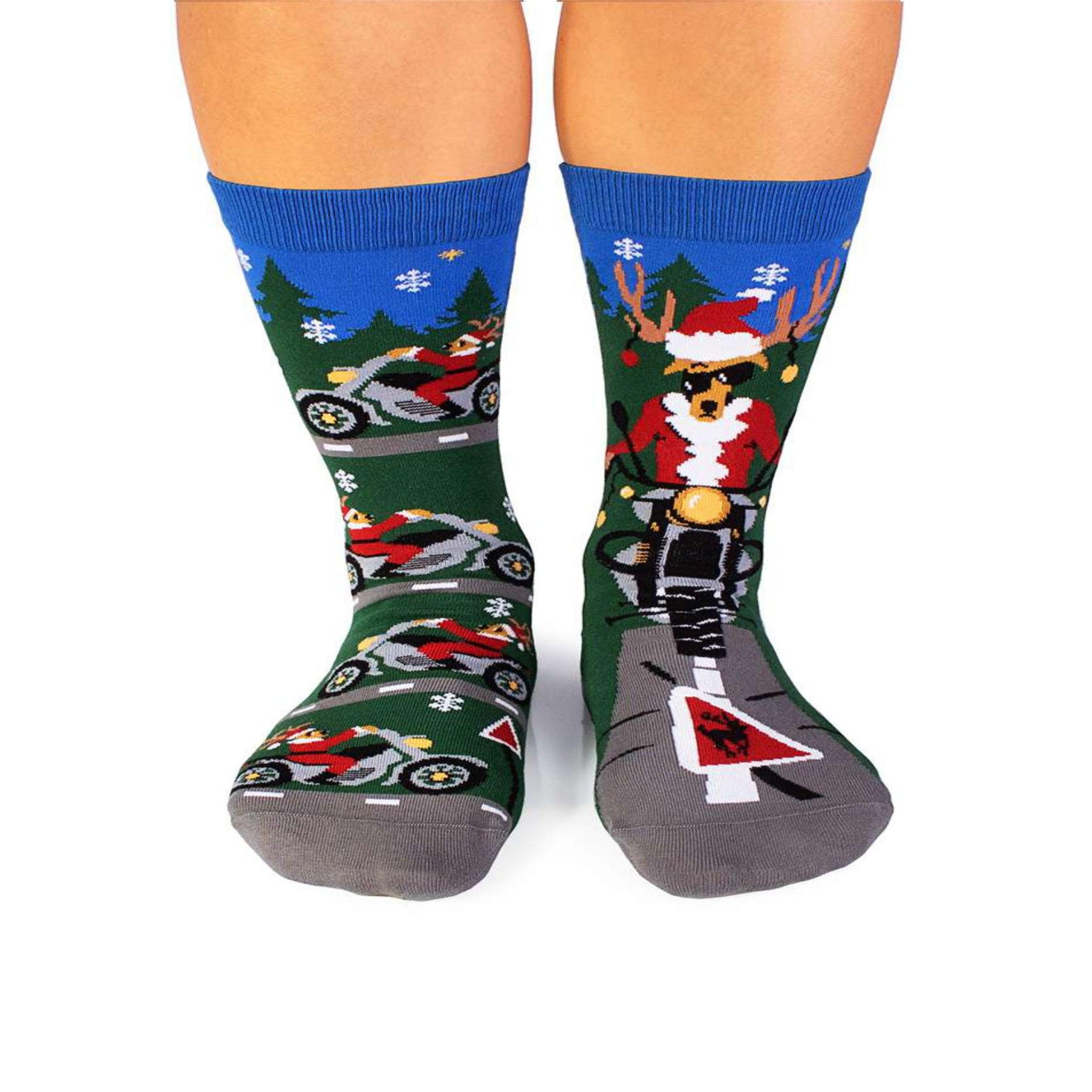 PIRIN HILL Chaussettes arty le renne motard. Coloris disponibles : Multicolore