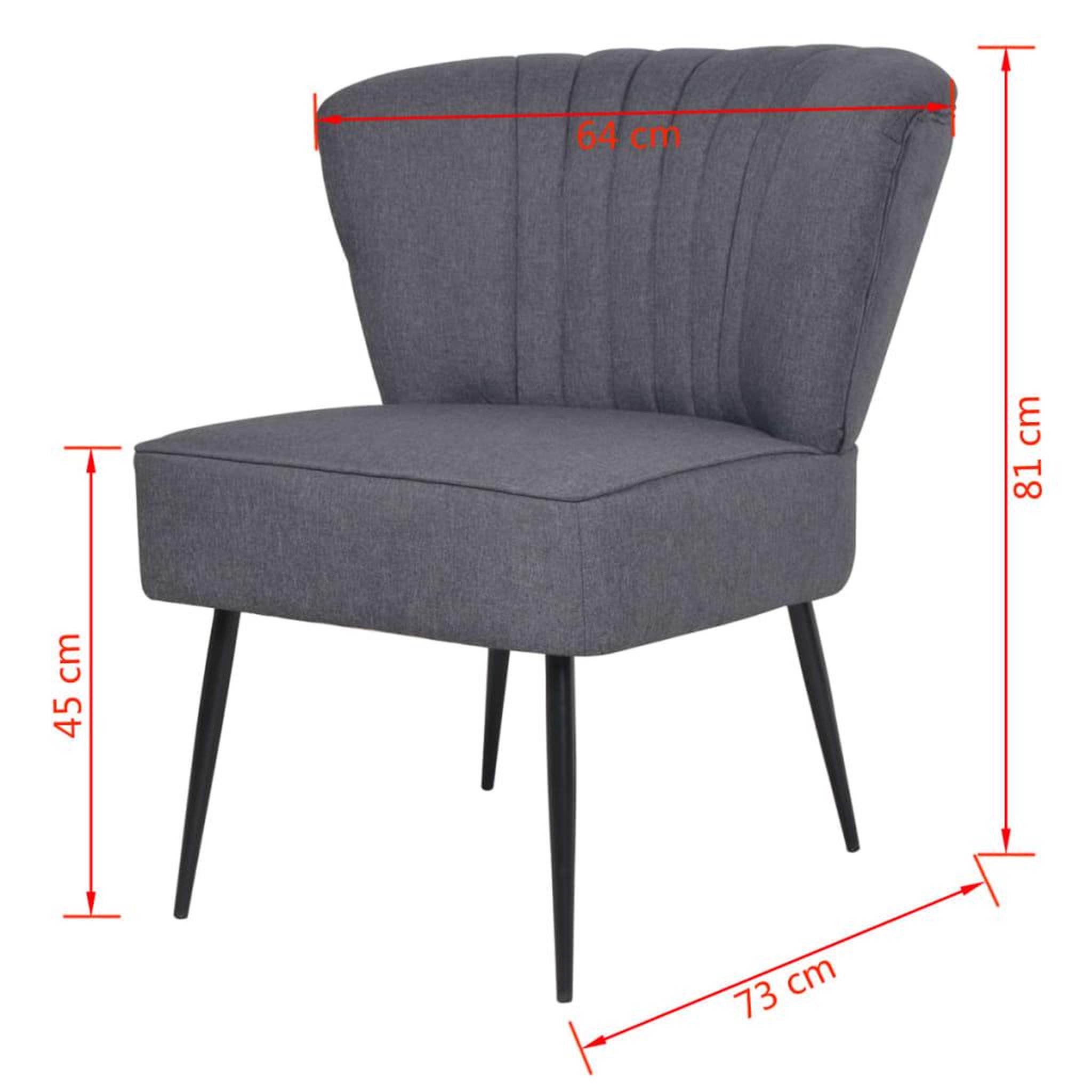 Voir la diapositive 6 : VIDAXL Chaise de cocktail gris fonce tissu