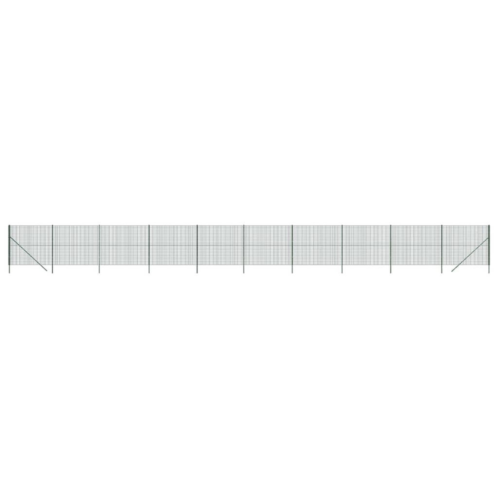 Voir la diapositive 2 : VIDAXL Cloture en treillis metallique vert 2x25 m acier galvanise