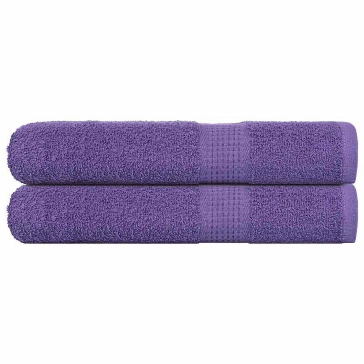 VIDAXL Serviettes de sauna 2 pcs violet 80x200 cm 360 g m² 100% coton