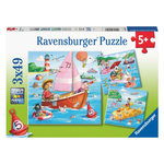 RAVENSBURGER Ravensburger - Water vehicles Jigsaw puzzle, 3x49pcs. 57207