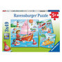 Voir la diapositive 1 : RAVENSBURGER Ravensburger - Water vehicles Jigsaw puzzle, 3x49pcs. 57207