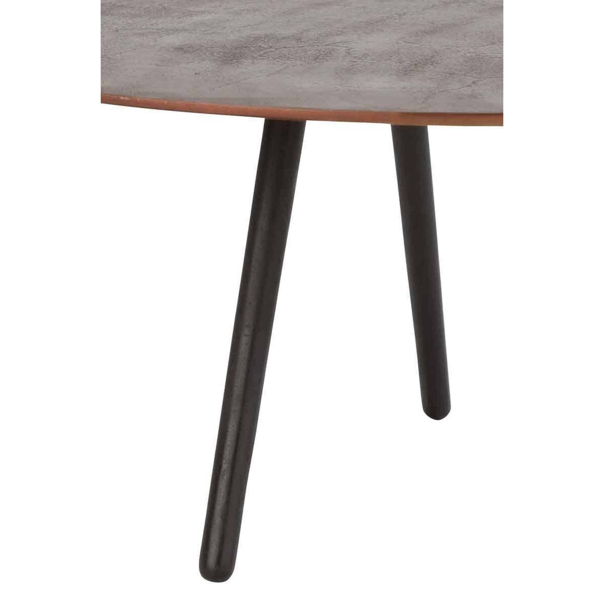 Voir la diapositive 2 : J-LINE Table basse design  goutte  120cm marron