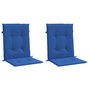 Voir la diapositive 3 : VIDAXL Coussins de chaise de jardin a dossier bas lot de 2 bleu royal