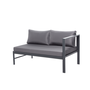 Voir la diapositive 4 : CONCEPT USINE Salon de jardin 6 places gris foncé avec canapé et banc MARBELLA
