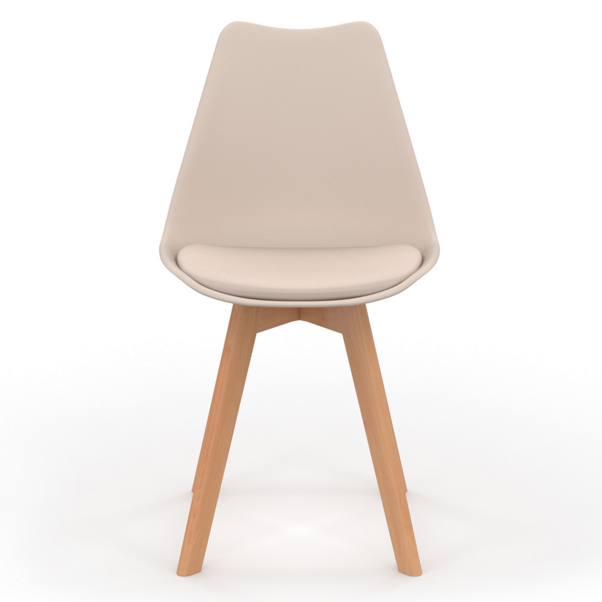 ID MARKET Lot de 4 chaises scandinaves SARA mix color gris foncé, terracotta, beige x2