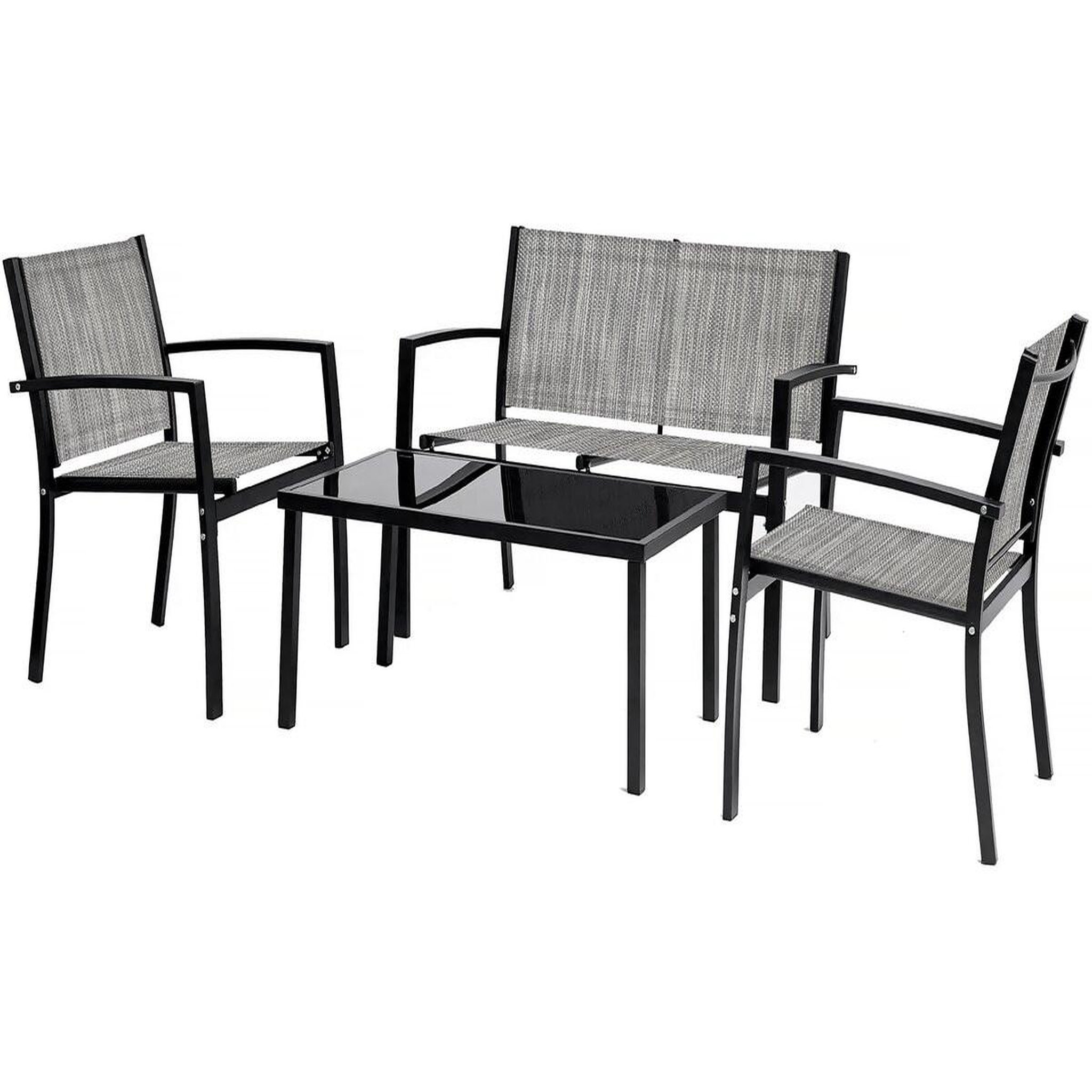 Habitat et Jardin Salon de jardin bas  lino  - 4 places  - gris