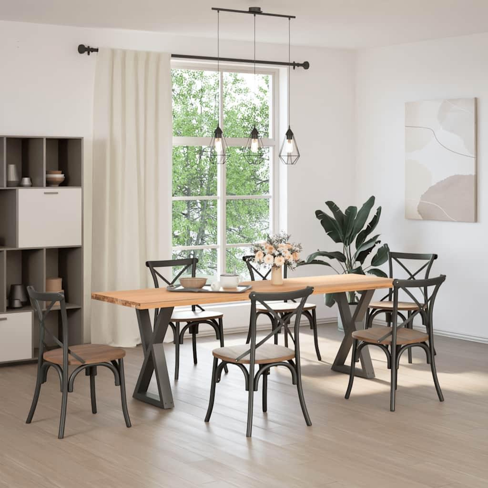 Voir la diapositive 3 : VIDAXL Pieds de table a manger 2 pcs anthracite 60x(72-73,3)cm