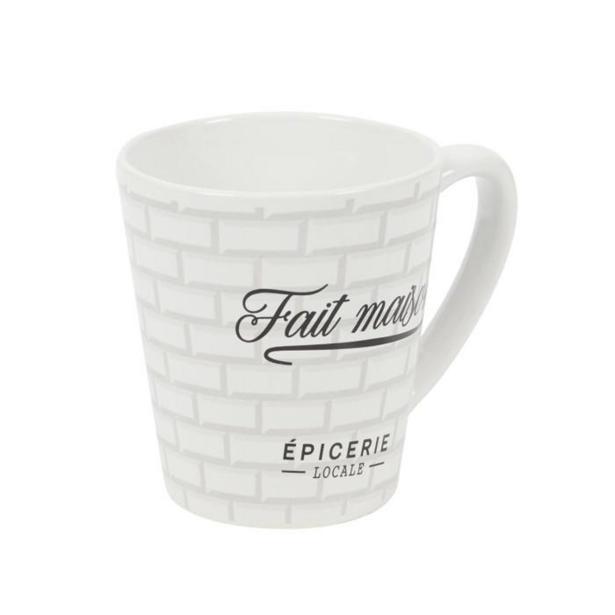 Paris Prix Lot de 6 Mugs en Porcelaine  Brooklyn  30cl Blanc