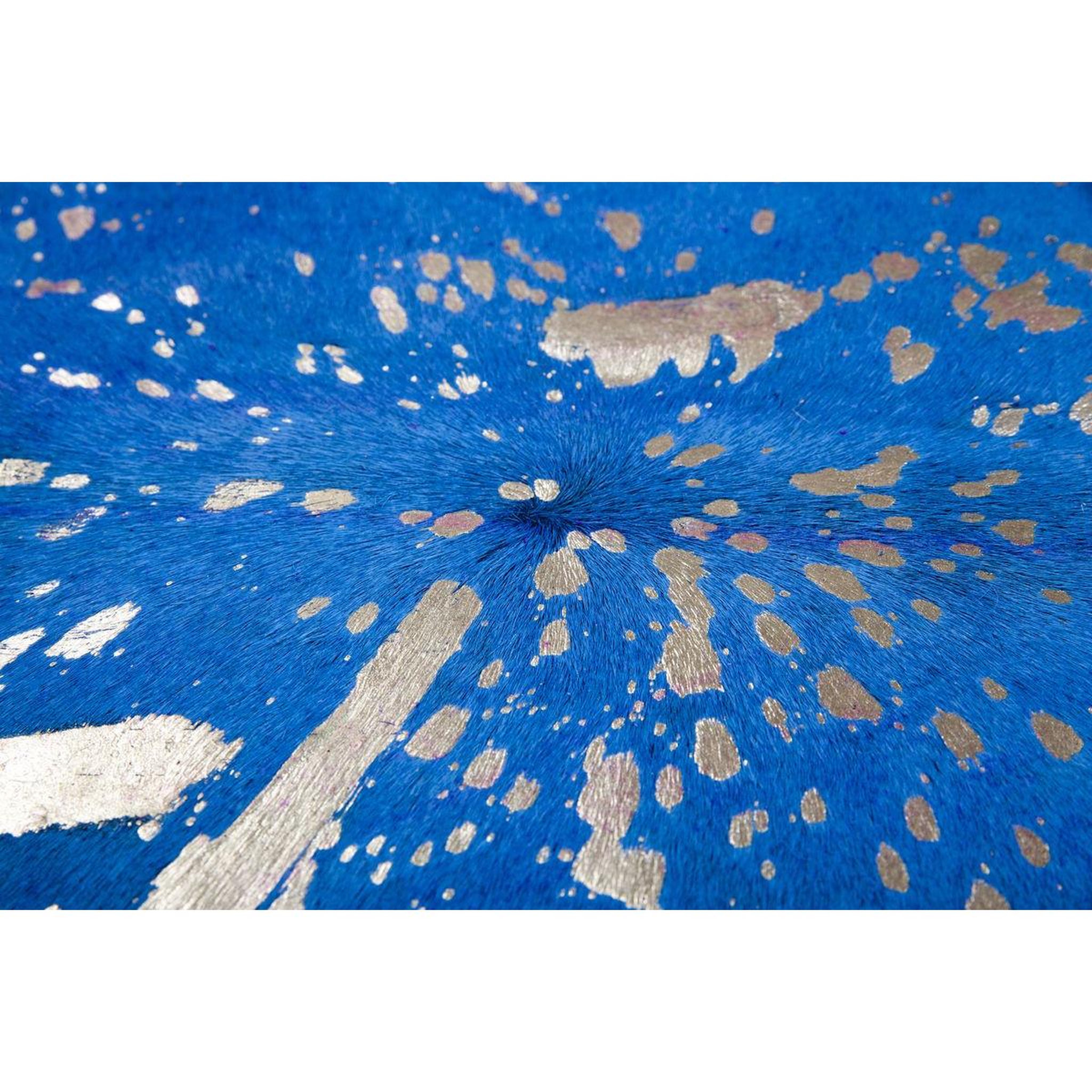 Voir la diapositive 3 : Paris Prix Tapis peau de vache  glam  bleu & or