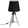 Voir la diapositive 1 : ATMOSPHERA Lampe en bois trépied Runo - H. 58 cm - Noir