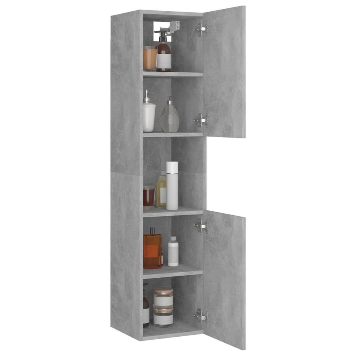 VIDAXL Armoire de salle de bain Gris beton Bois d'ingenierie