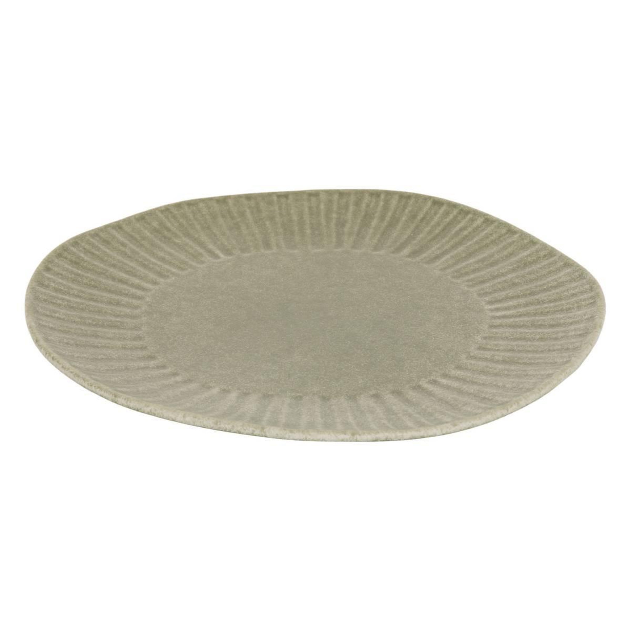 Voir la diapositive 2 : SECRET DE GOURMET Assiette de Présentation en Faïence  Nyero  32cm Vert