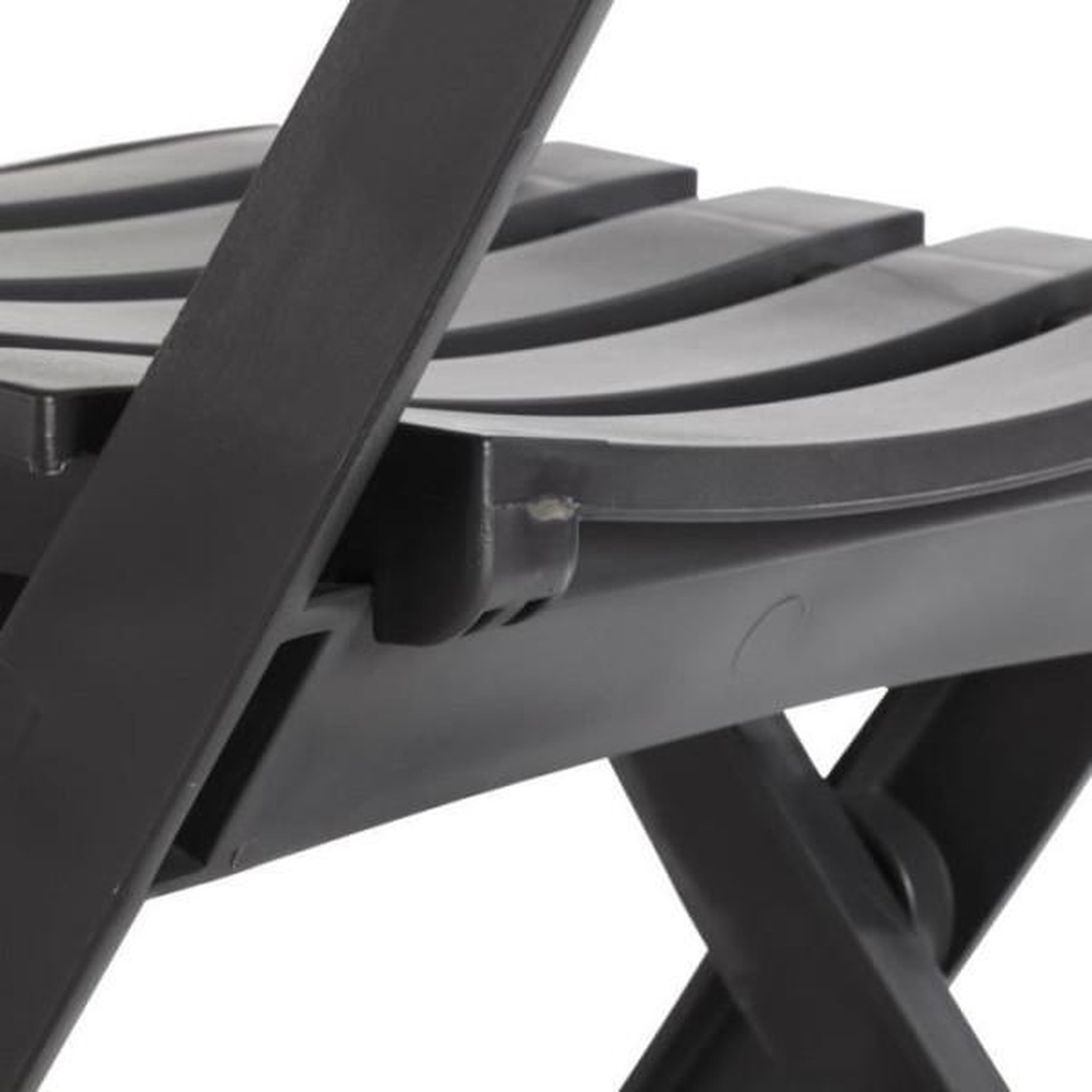 Voir la diapositive 4 : GRILL ME Chaise pliante Miami - GRILL ME - Anthracite - Résistante aux intempéries et facile a ranger