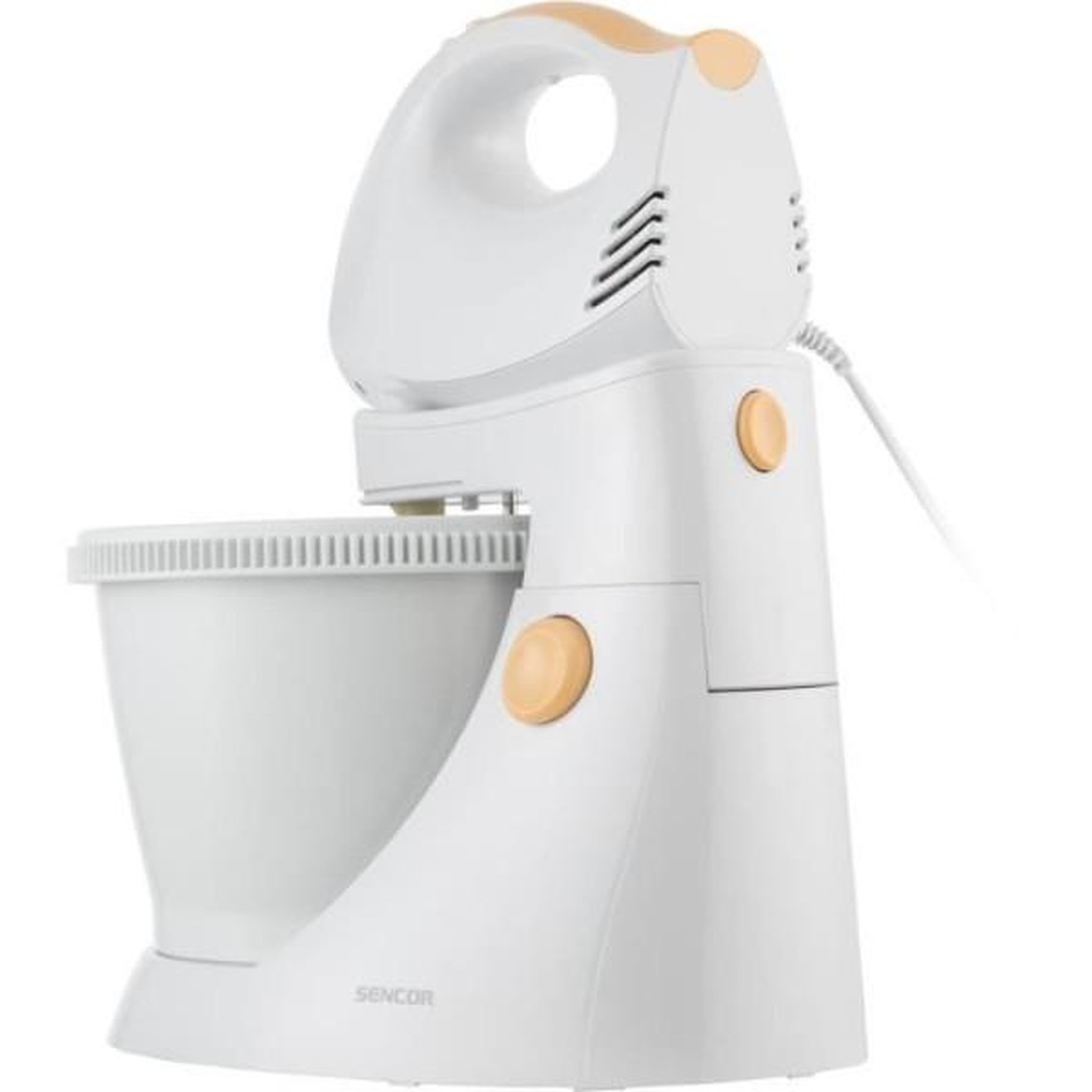 Voir la diapositive 5 : MARKET24 Batteur Fouet Electrique  a main avec bol rotatif - SENCOR - SHM 5330-EUE3 - 500 W - Blanc
