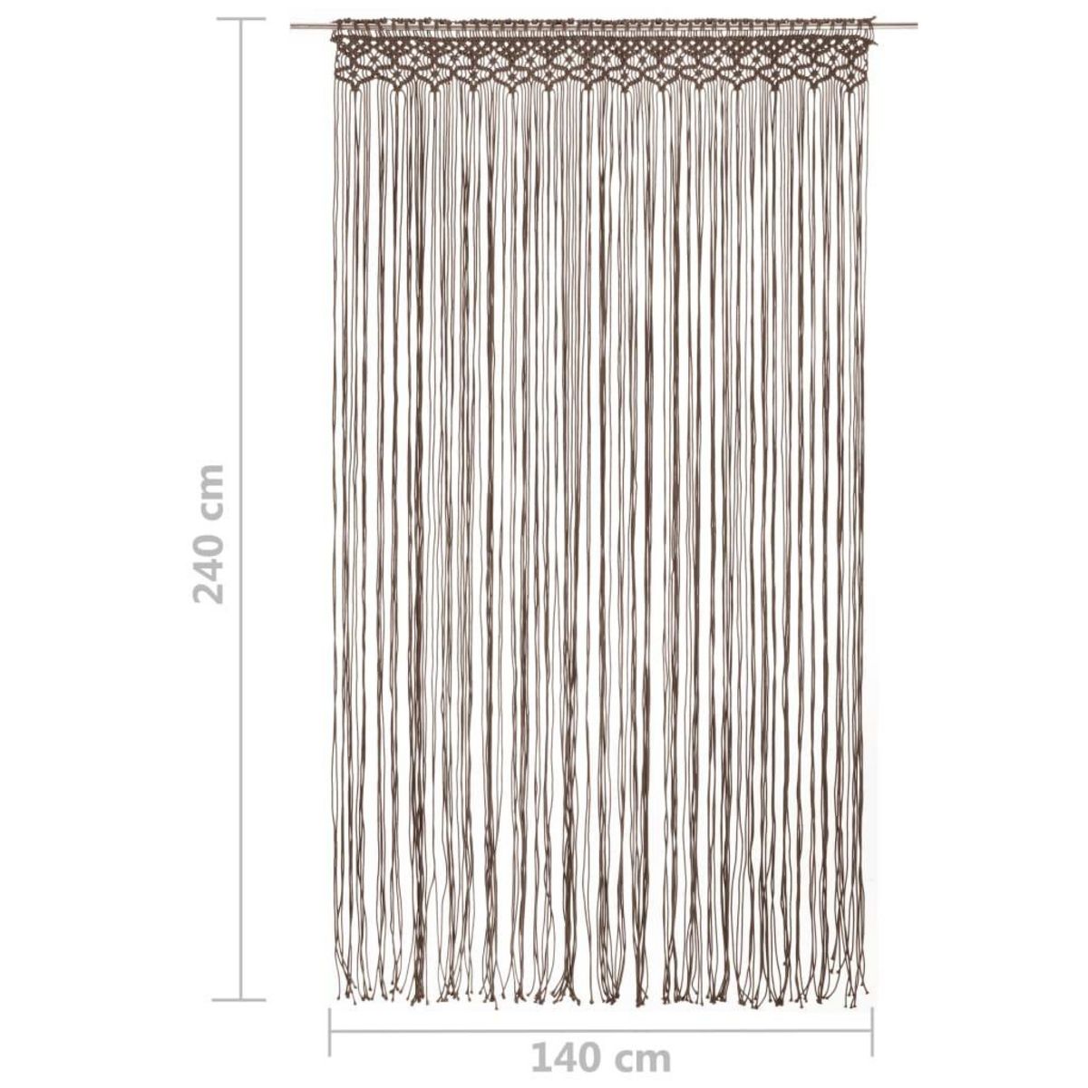 VIDAXL Rideau en macrame Taupe 140x240 cm Coton