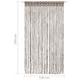Voir la diapositive 5 : VIDAXL Rideau en macrame Taupe 140x240 cm Coton