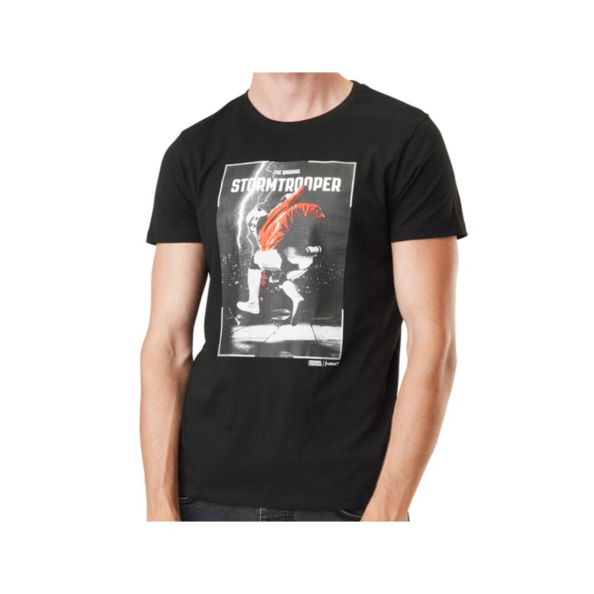CAPSLAB TShirt col rond homme en coton Stormtrooper pas cher Auchan.fr
