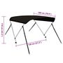 Voir la diapositive 6 : VIDAXL Auvent bimini a 2 arceaux noir 180x130x110 cm