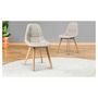 Voir la diapositive 1 : Lot de 2 chaises assise tissu pieds bois massif ORNELLA