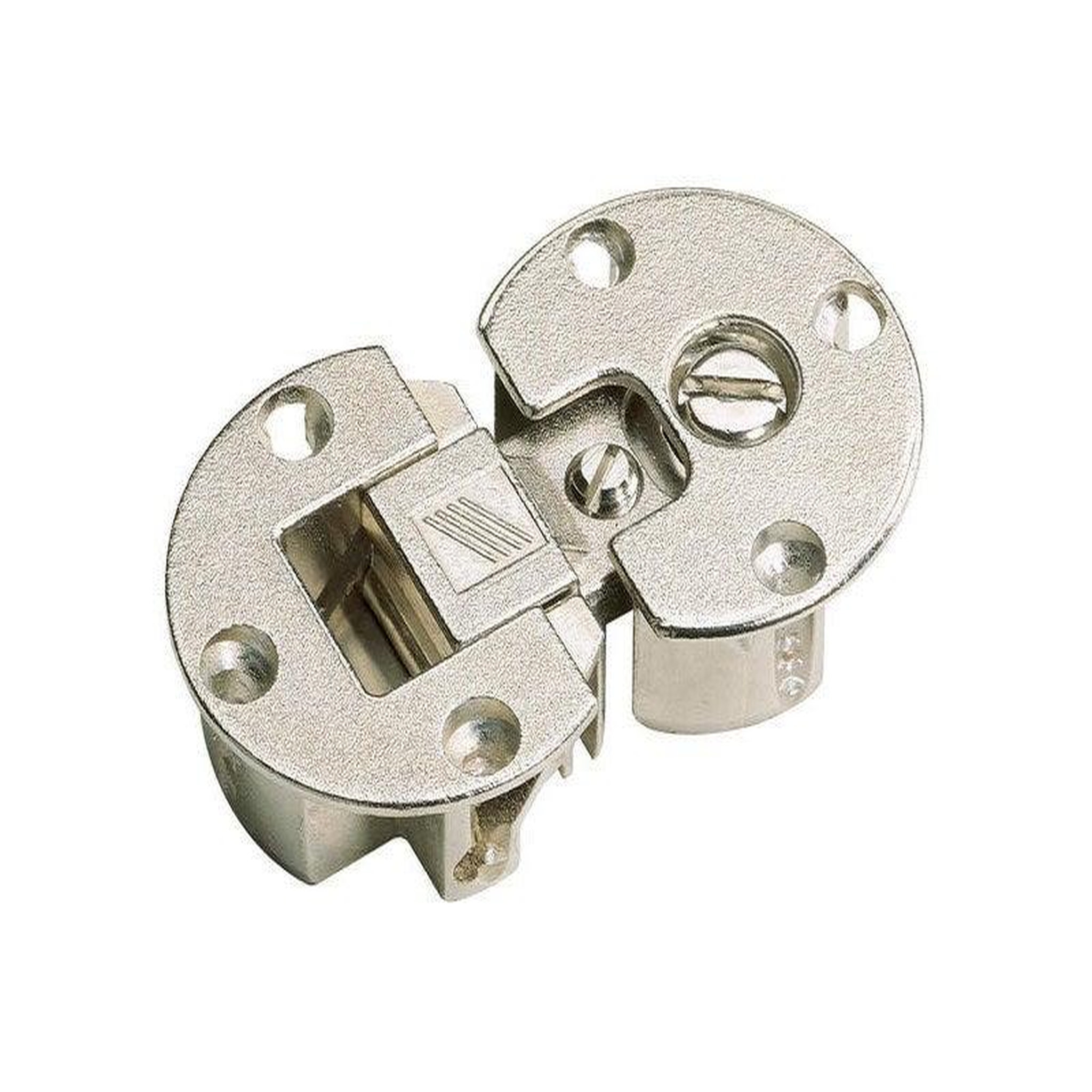 CENTRALE BRICO Lot de 2 ferrures d'abattant universel acier pour meuble, l.35 x l.35 mm