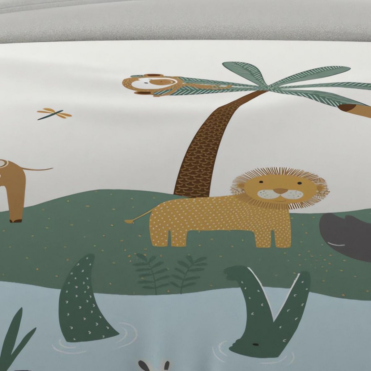 SOLEIL D'OCRE Parure housse de couette SAVANE, 100% coton 57 fils/cm2, par Soleil d'Ocre