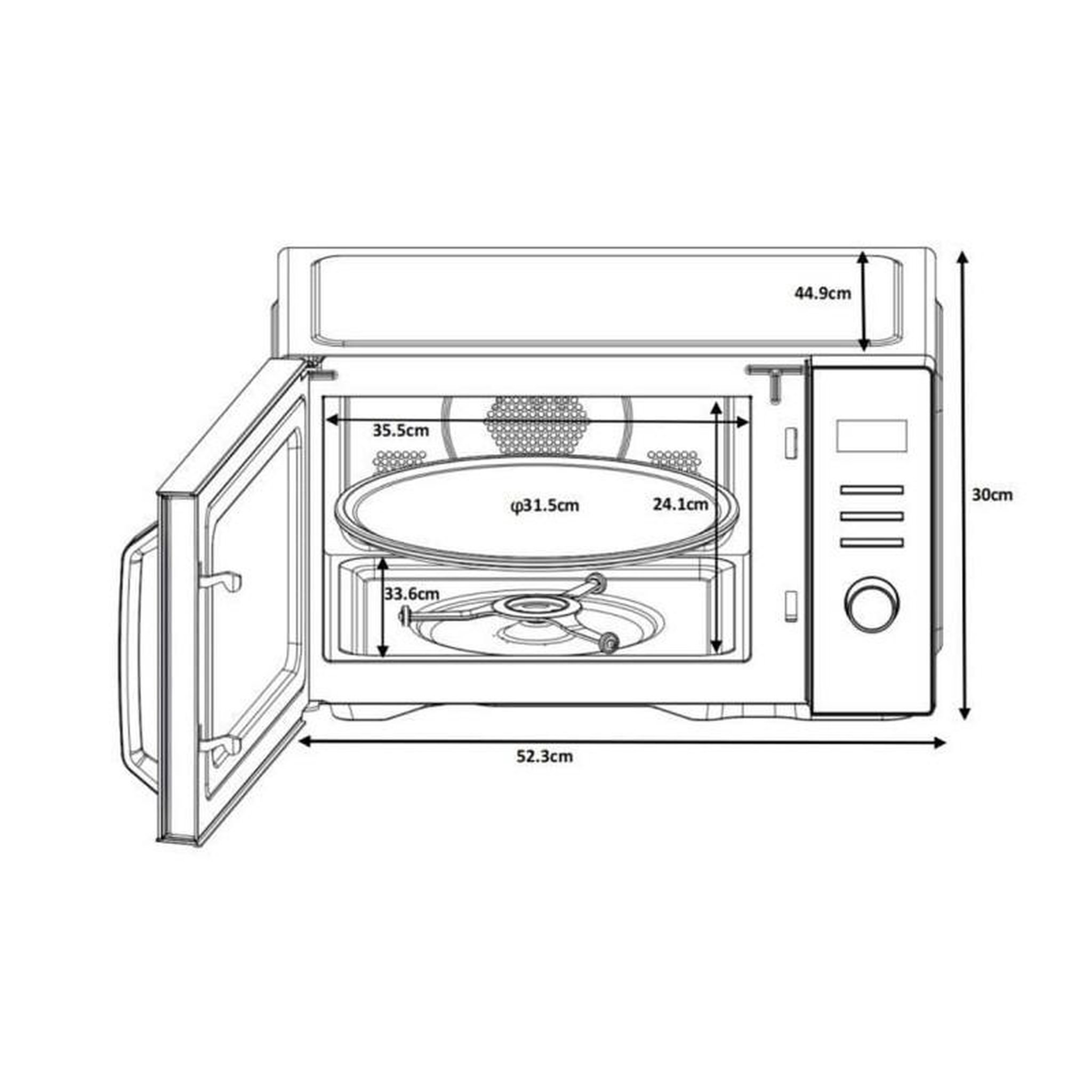 Voir la diapositive 6 : CONTINENTAL EDISON Micro-ondes - CONTINENTAL EDISON - CEMO29BC - 29 l - Combiné - Noir