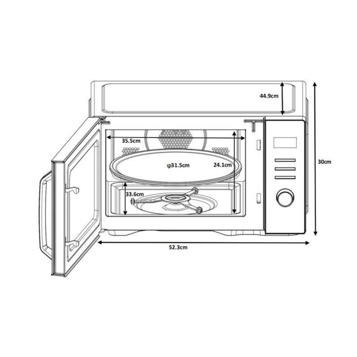 CONTINENTAL EDISON Micro-ondes - CONTINENTAL EDISON - CEMO29BC - 29 l - Combiné - Noir