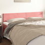 Voir la diapositive 1 : VIDAXL Tetes de lit 2 pcs Rose 100x5x78/88 cm Velours