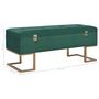 Voir la diapositive 6 : VIDAXL Banc avec compartiment de rangement 105 cm Vert Velours