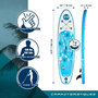 Voir la diapositive 2 : ROHE Stand Up Paddle Gonflable FLOWER ROHE - 10'6'' (320cm) 30'' (76cm) 6'' (15cm) avec Pompe, Pagaie, Leash et Sac de transport