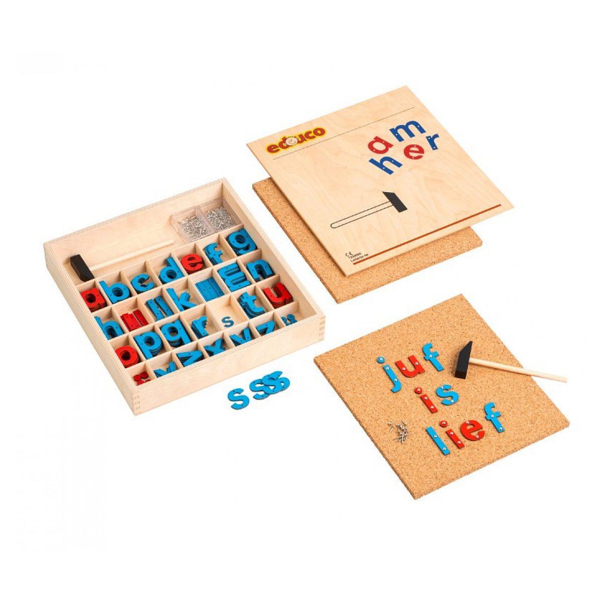 EDUCO Jeu de marteau lettres - bicolore - jeu montessori