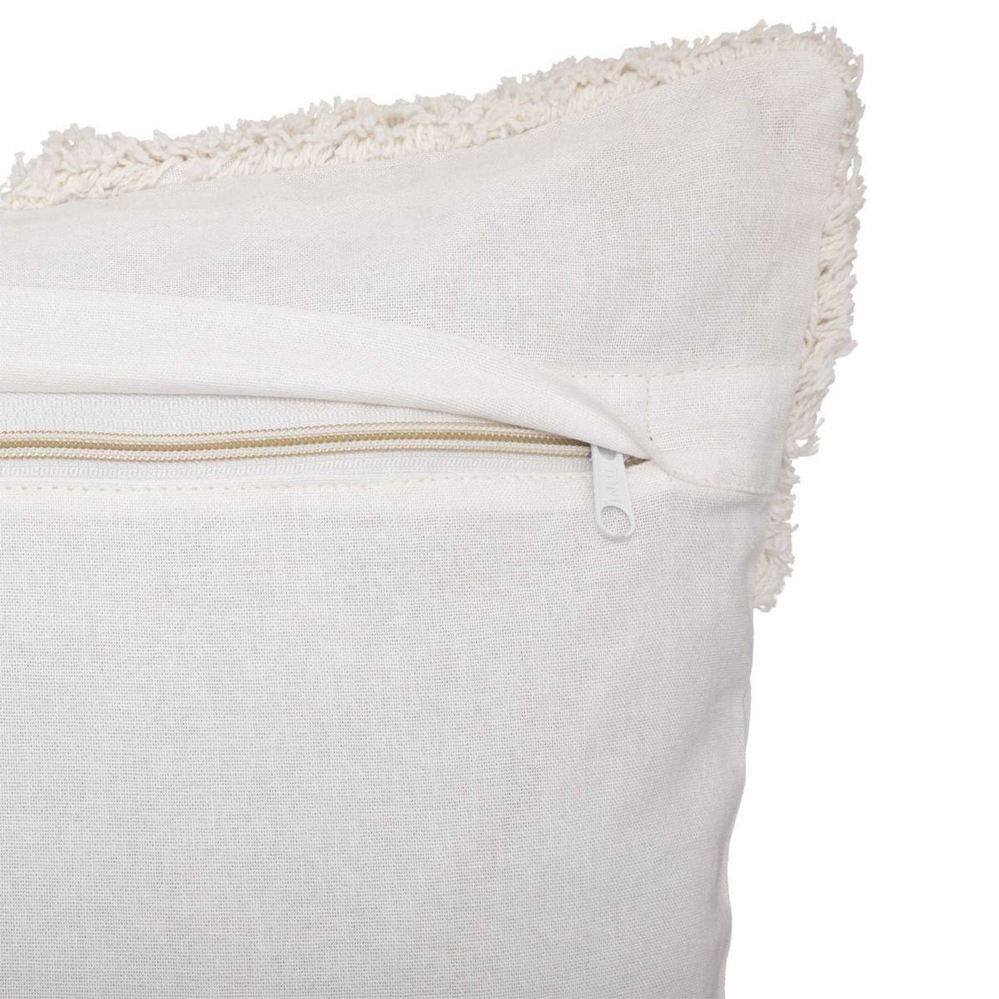 Voir la diapositive 2 : ATMOSPHERA Housse de coussin  tufté  40x40cm ivoire & lin