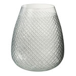 Paris Prix Vase Design en Verre  Carreaux  25cm Transparent