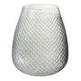 Voir la diapositive 1 : Paris Prix Vase Design en Verre  Carreaux  25cm Transparent