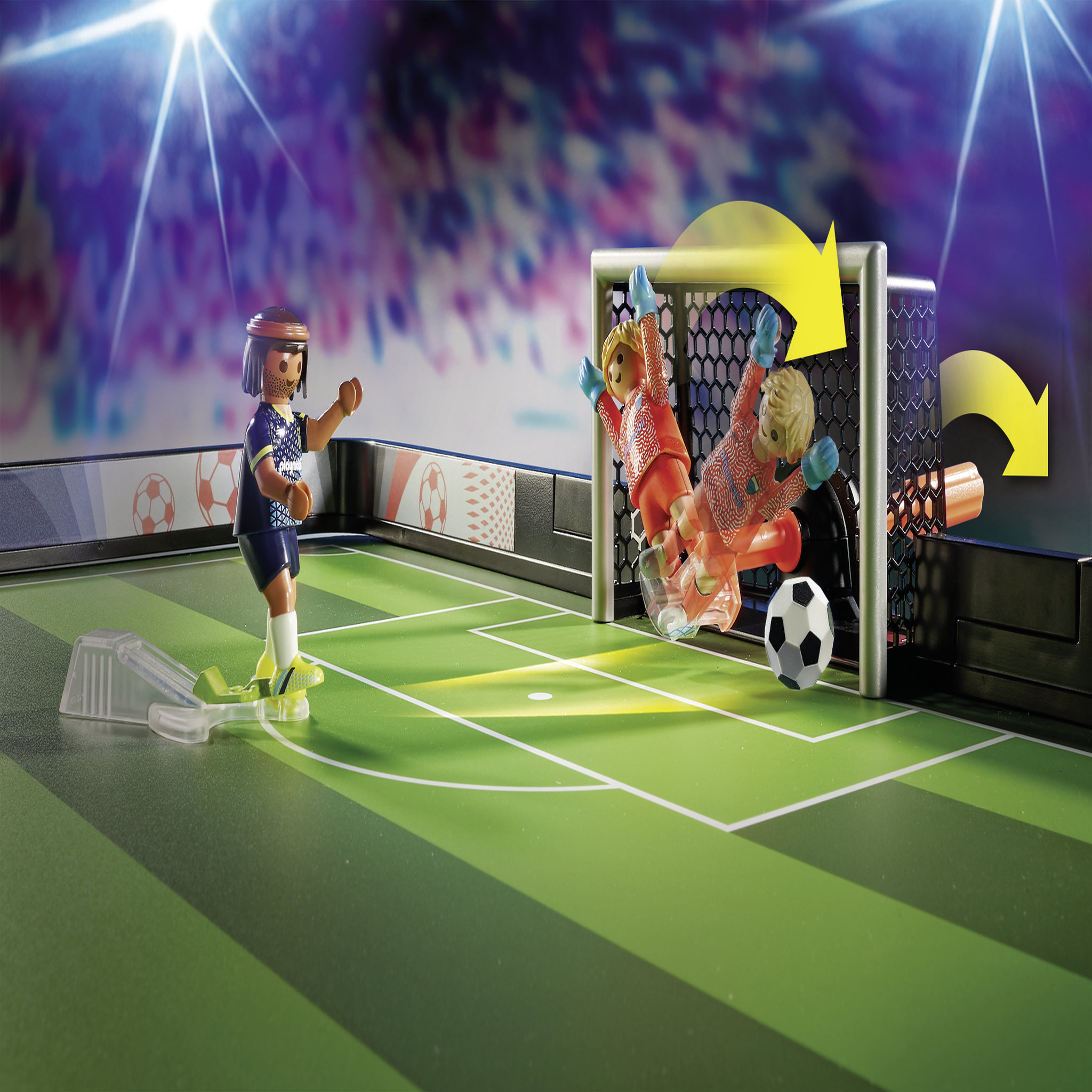 Voir la diapositive 5 : PLAYMOBIL 71120 Stade de football